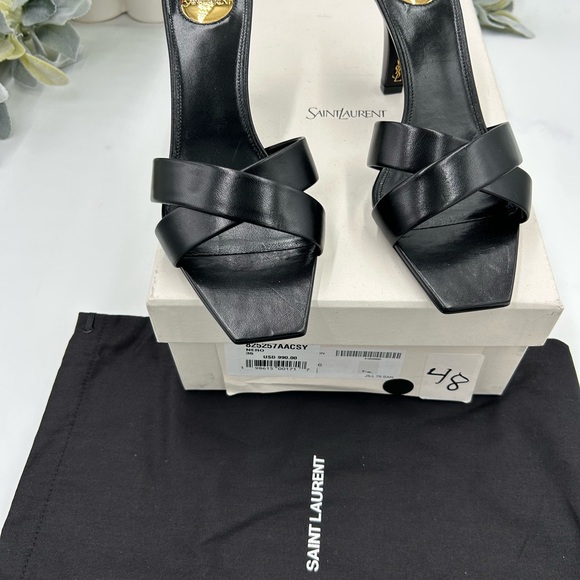 Women's Saint Laurent, Jill 75 leather mules size 36 made in Italy - Picture 3 of 12